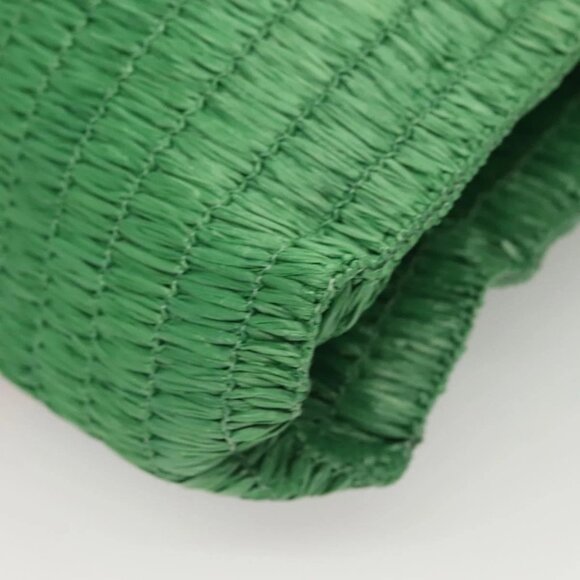 GUCCI Hand Bag Straw Green Red 524810 Auth bs26626 - Picture 4 of 16